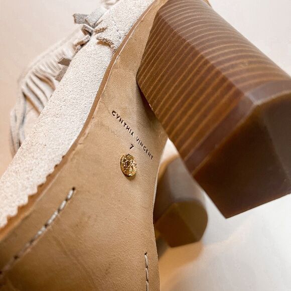 Cynthia Vincent Native Fringe Western Ankle Booties Size 7 - Picture 8 of 11